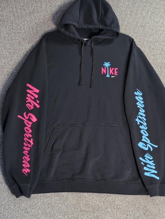Nike NSW Club Fleece South Beach Pullover Hoodie Size XXL in Black - Picture 3 of 12
